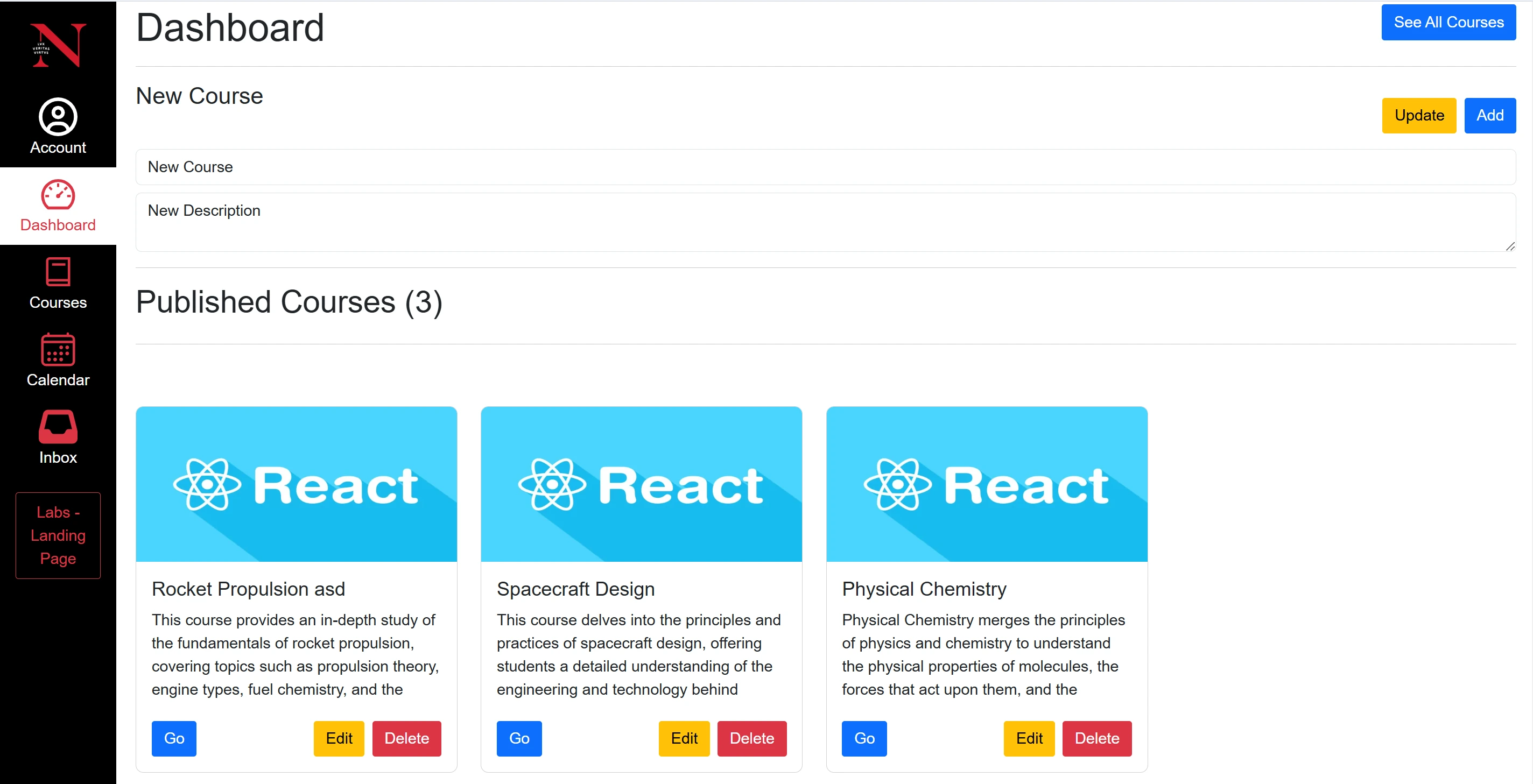 Kanbas - University Course System
